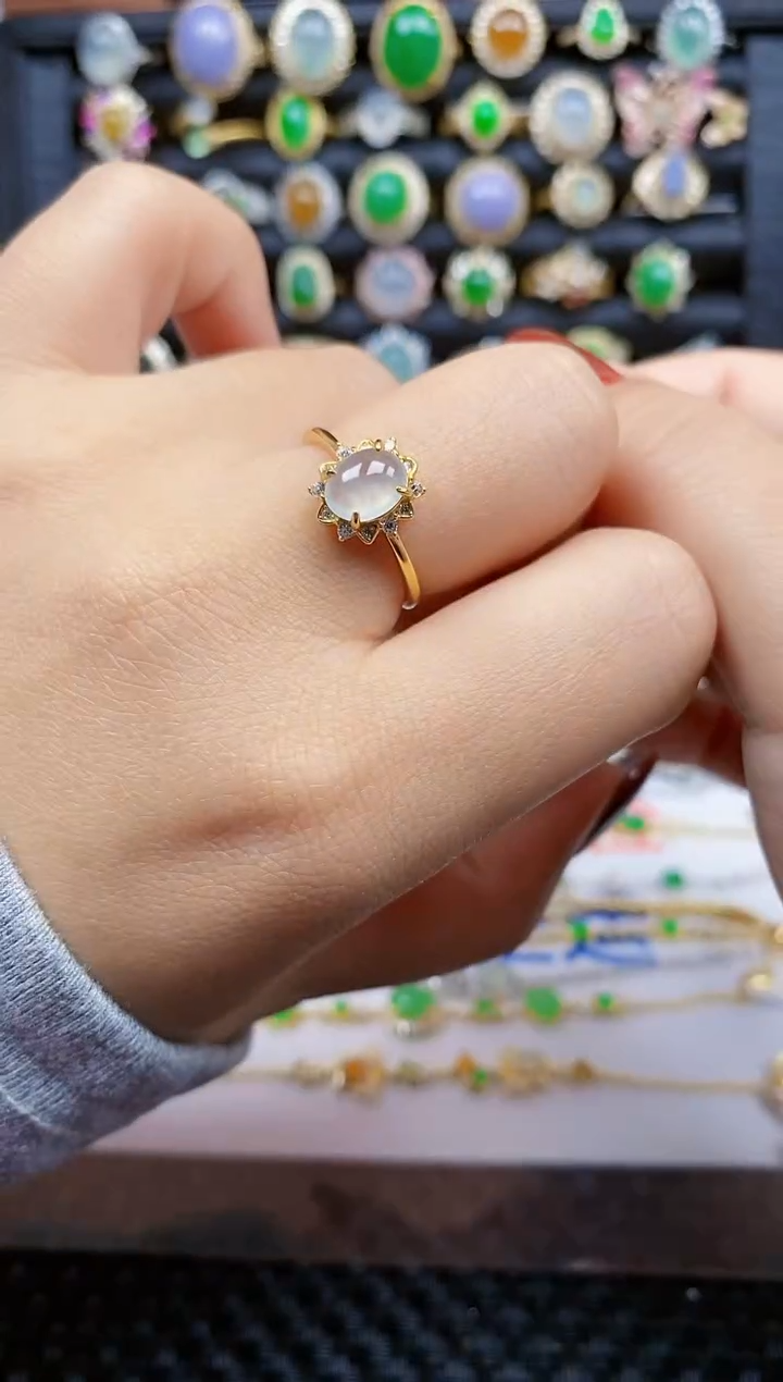 银S925镶嵌戒指翡翠117