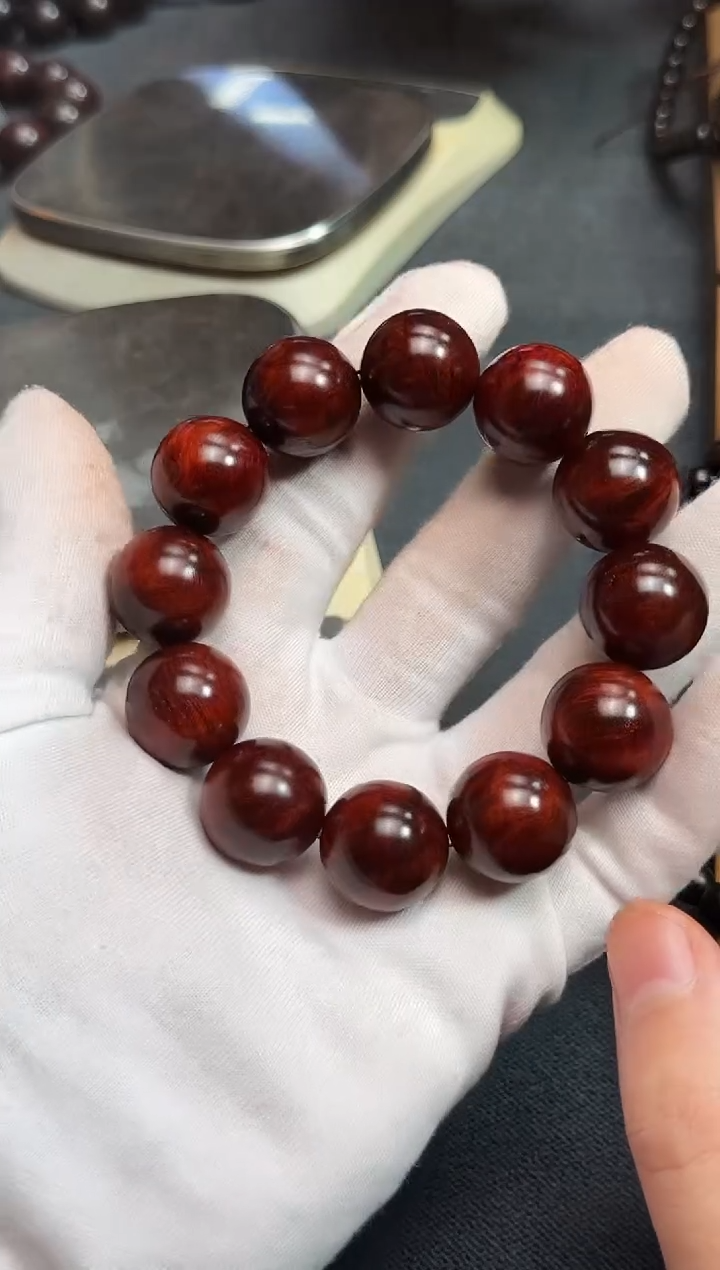 手串/手链小叶紫檀P*t印度小叶紫檀高油高密瘤疤2.0单圈