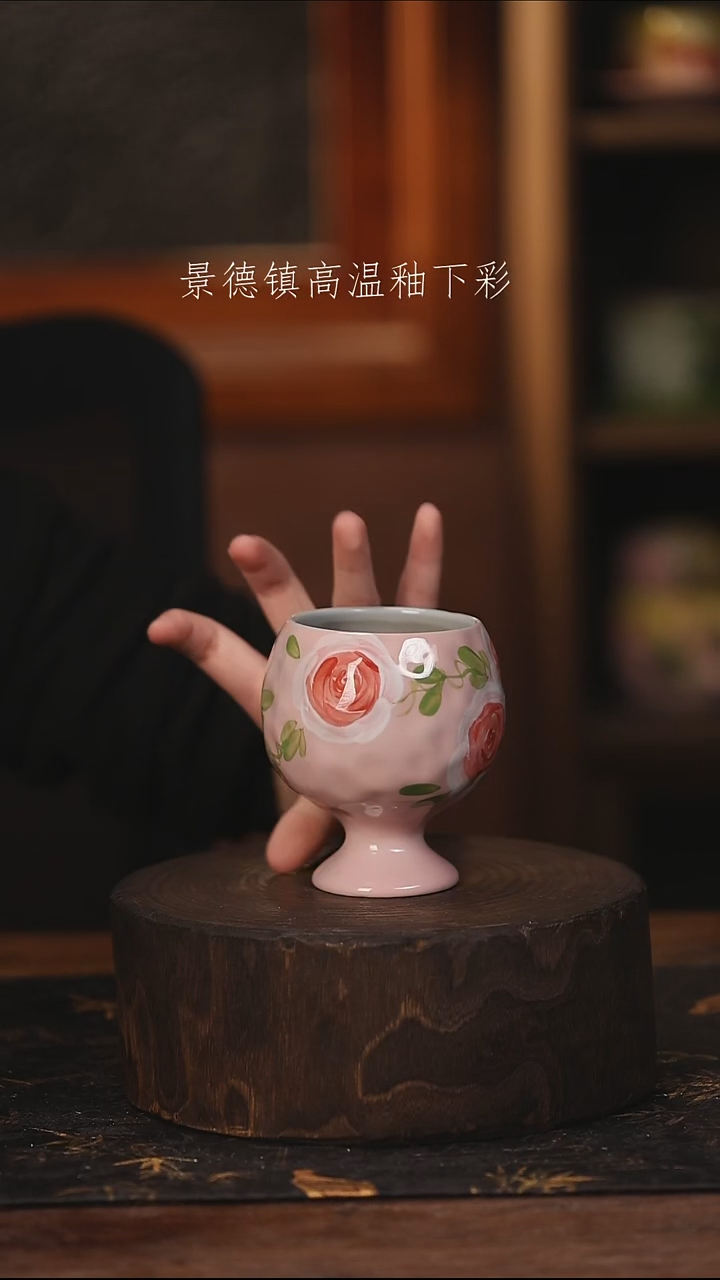 陶瓷景德镇高温釉下手绘陶瓷@L608@