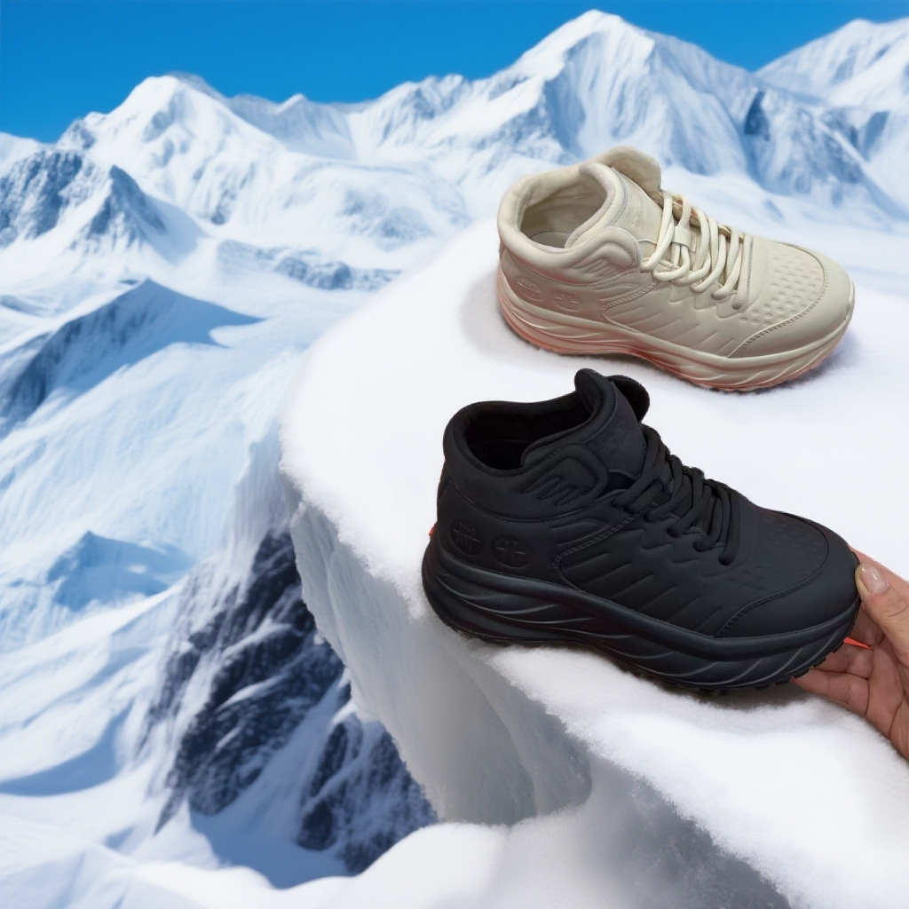 8055新款女士加绒超轻中帮防水防滑老爹鞋新疆本地仓