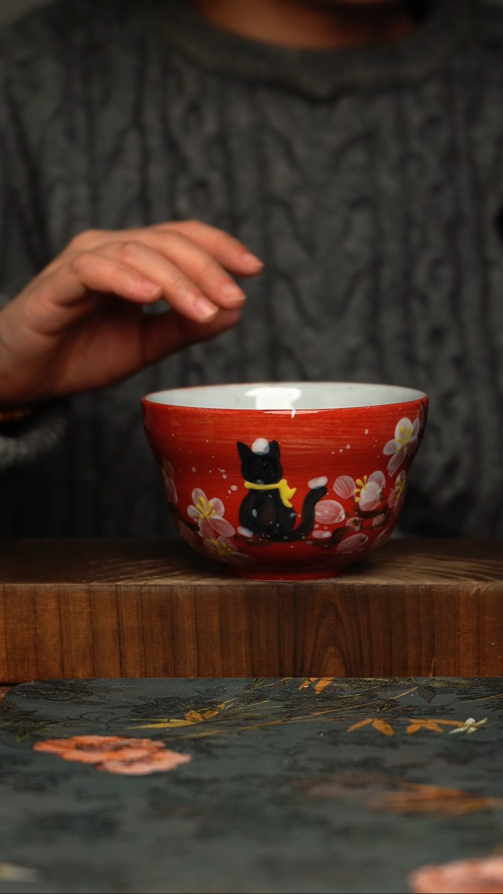 瓷片釉下彩手工手绘同款