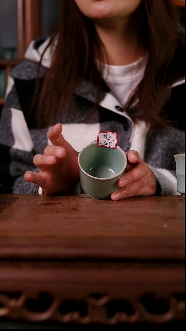 杯子陶豆**r青霁汝窑仿古釉   微瑕