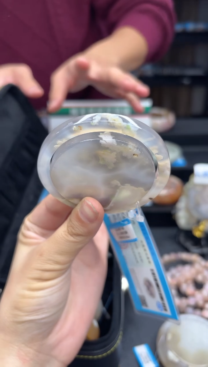 【闪购商品】石英质玉手镯未镶嵌155（57圈赠送镯心）