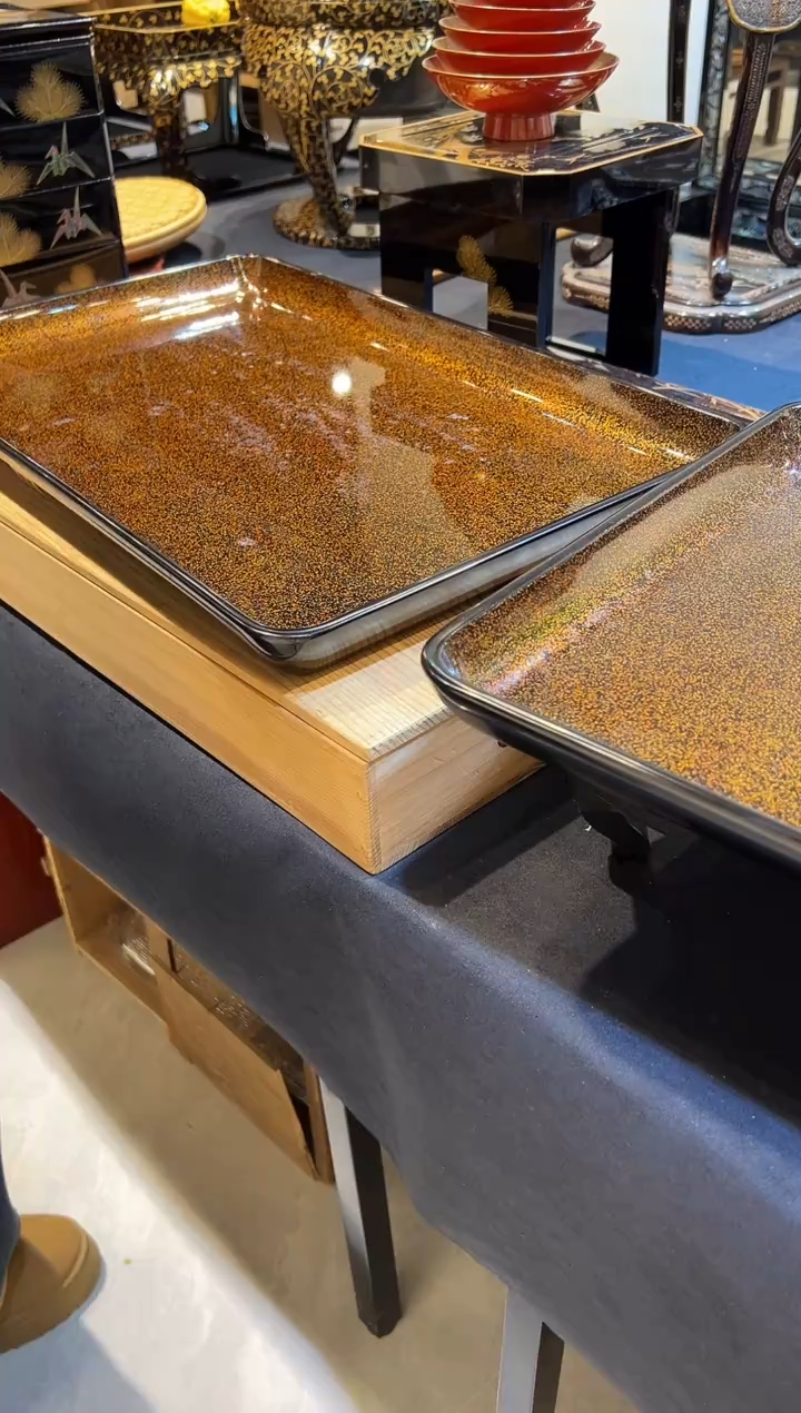 满金梨底 大收纳盘两片