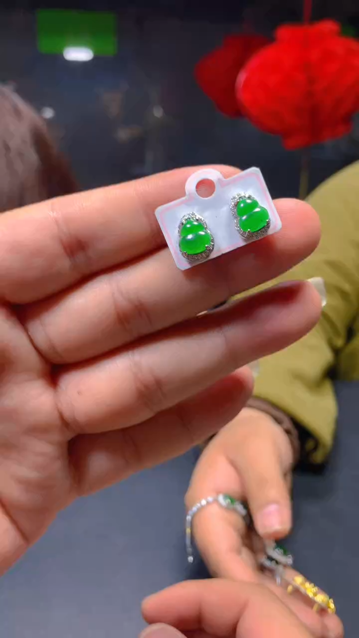 【闪购商品】翡翠耳饰未镶嵌0783374554/多样性发一