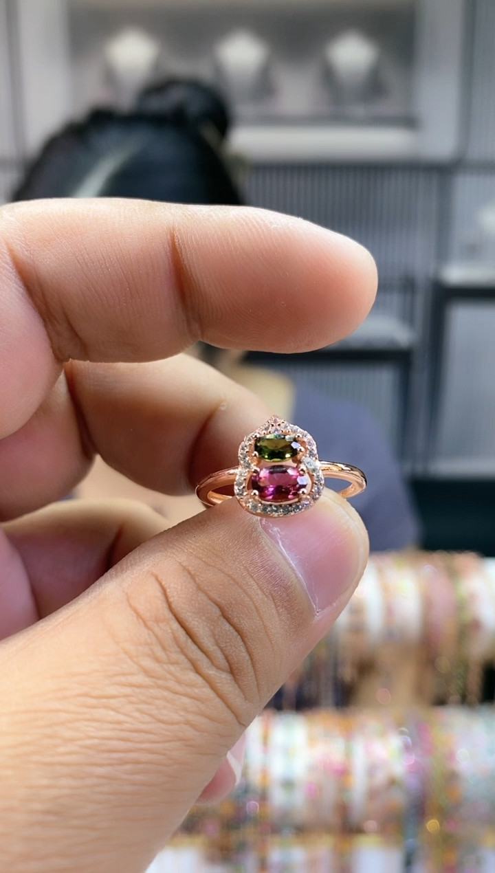 银S925镶嵌戒指碧玺354354354354354