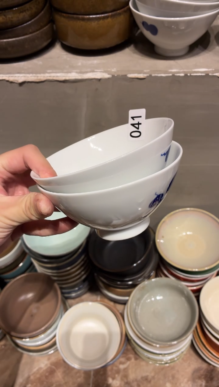 瓷片小*条41手绘葫芦小碗2个