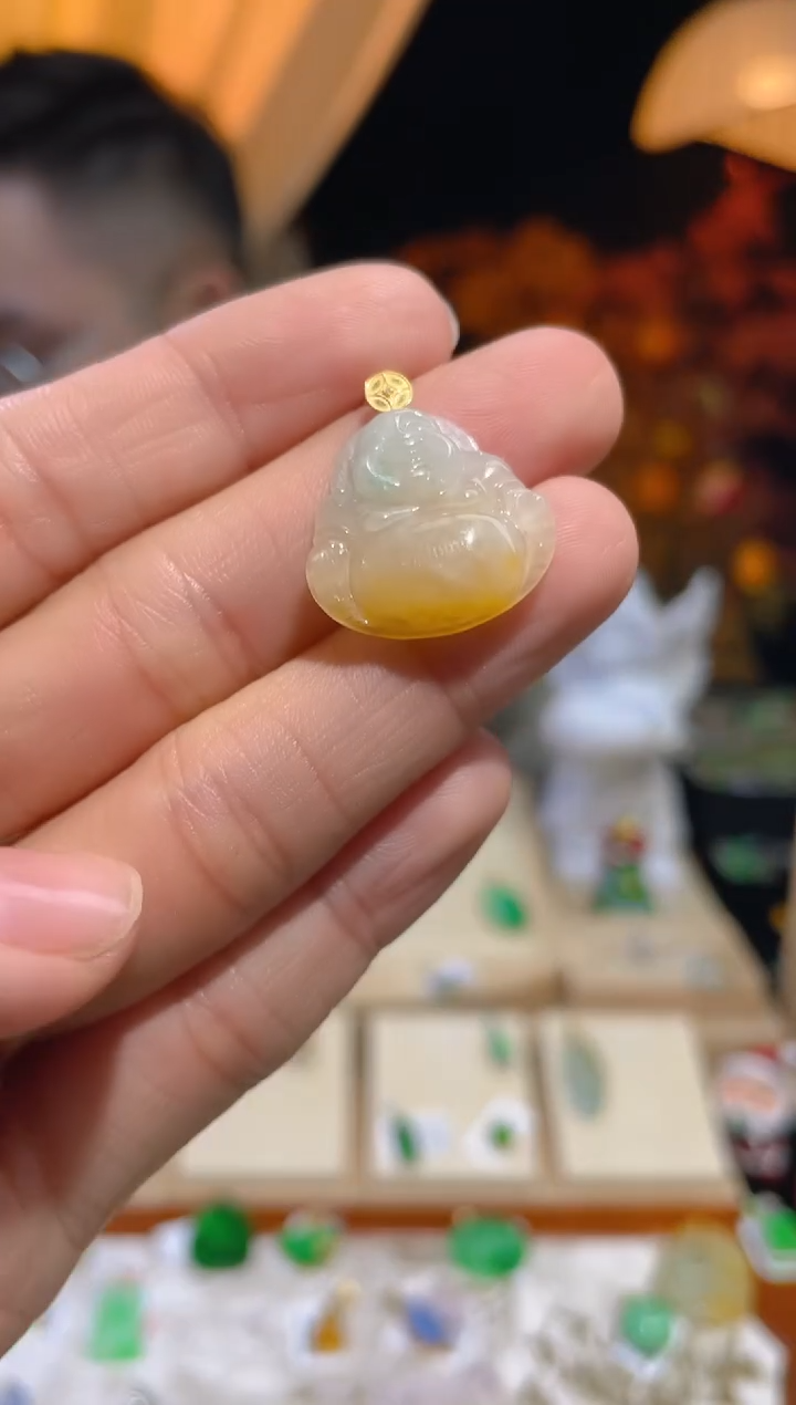 【闪购商品】翡翠颈饰18K金镶嵌假一赔三