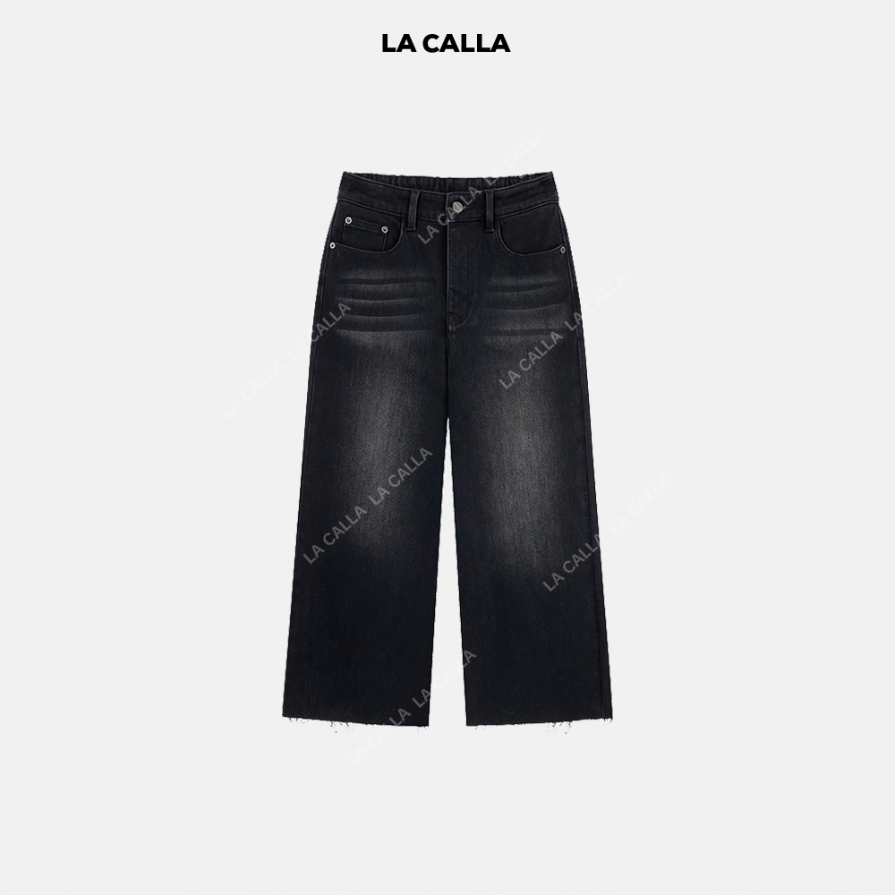 LA CALLA直腿裤水洗百搭复古做旧宽松牛仔裤YY1618