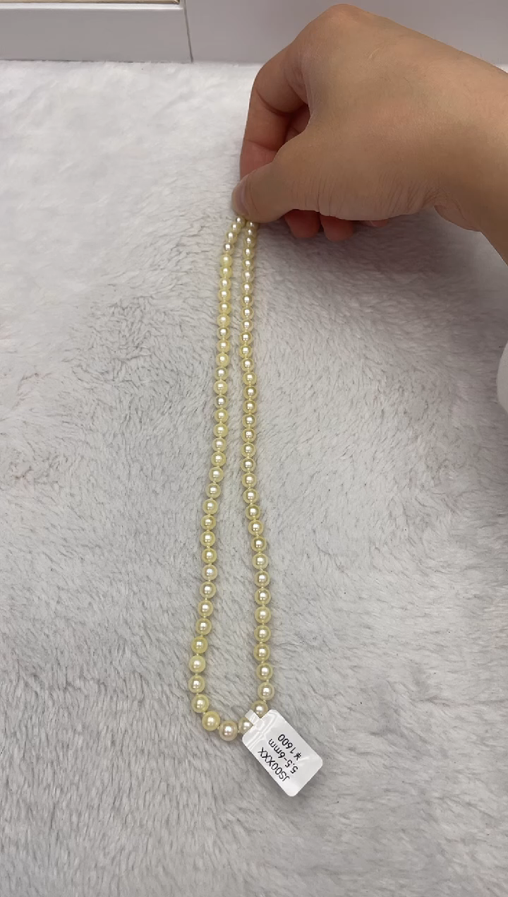 【闪购商品】海水珍珠颈饰未镶嵌AK羽皇金5.5-6mm（多样性发一）