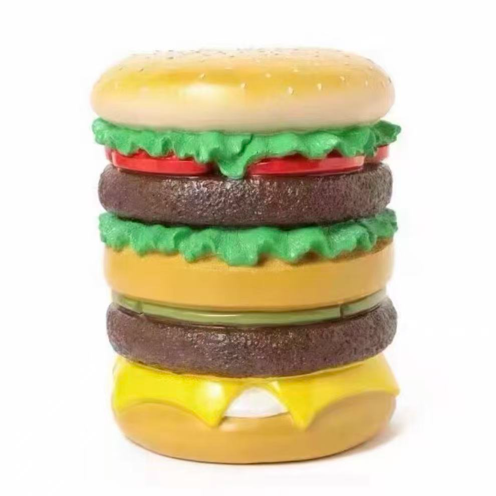 【山】Rotary Hero 日本限定食物凳子 狠霸王汉堡 汉堡凳