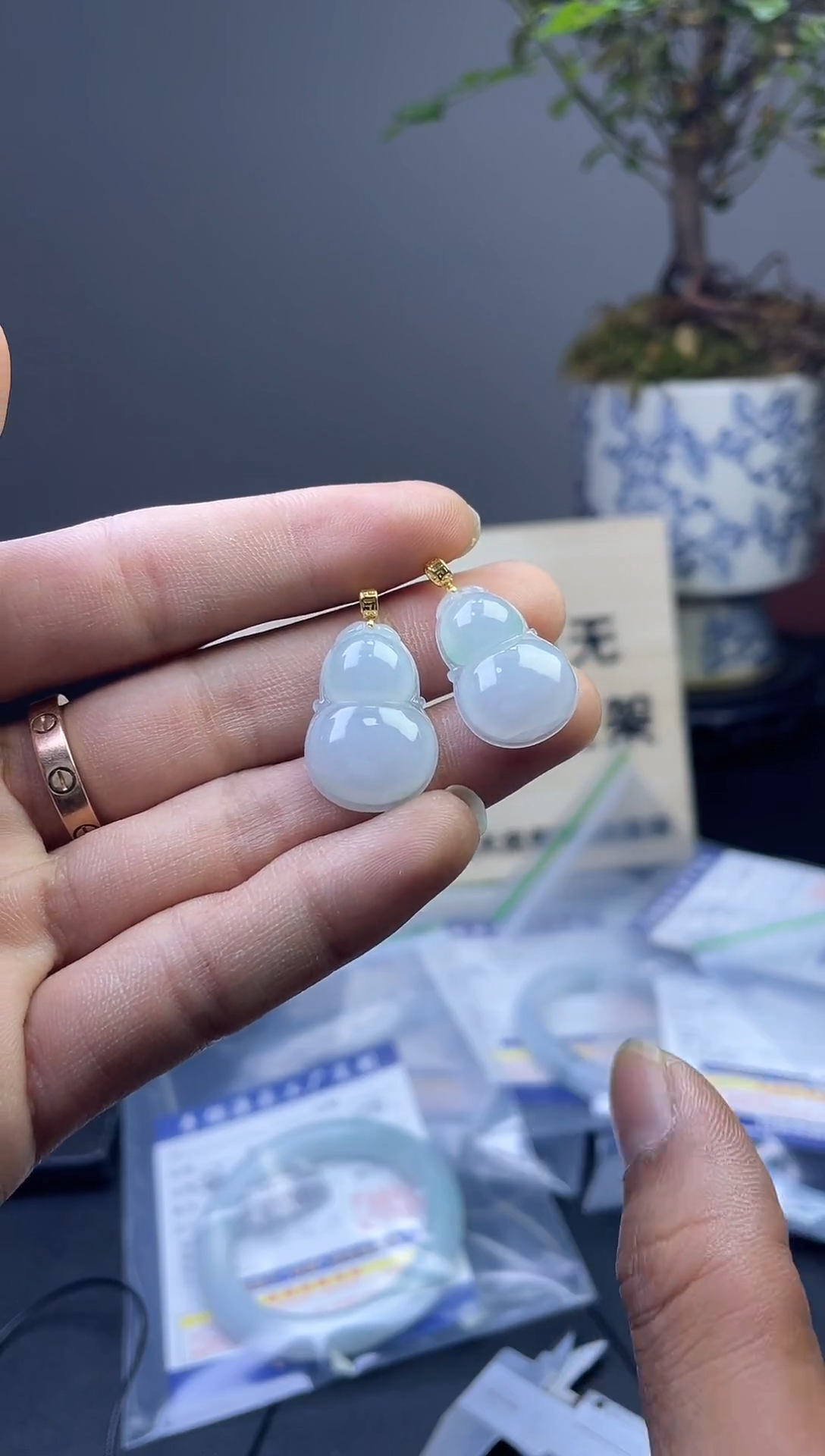 【闪购商品】翡翠颈饰18K金镶嵌多样性发其一  葫芦