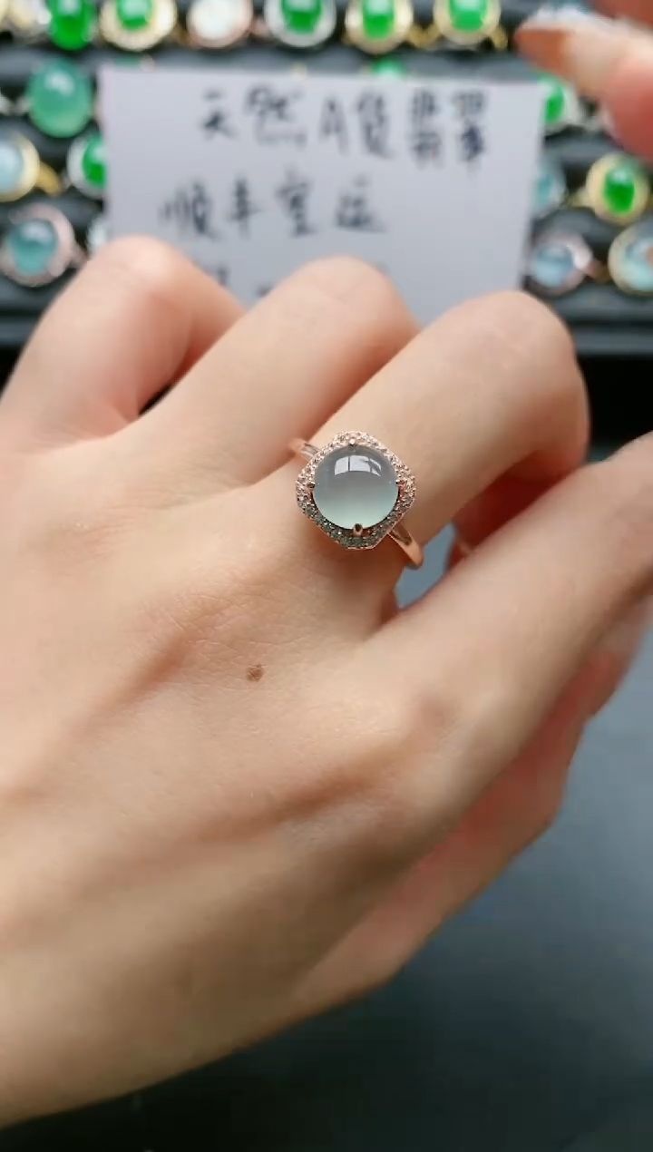 【闪购商品】翡翠戒指银S925镶嵌11111