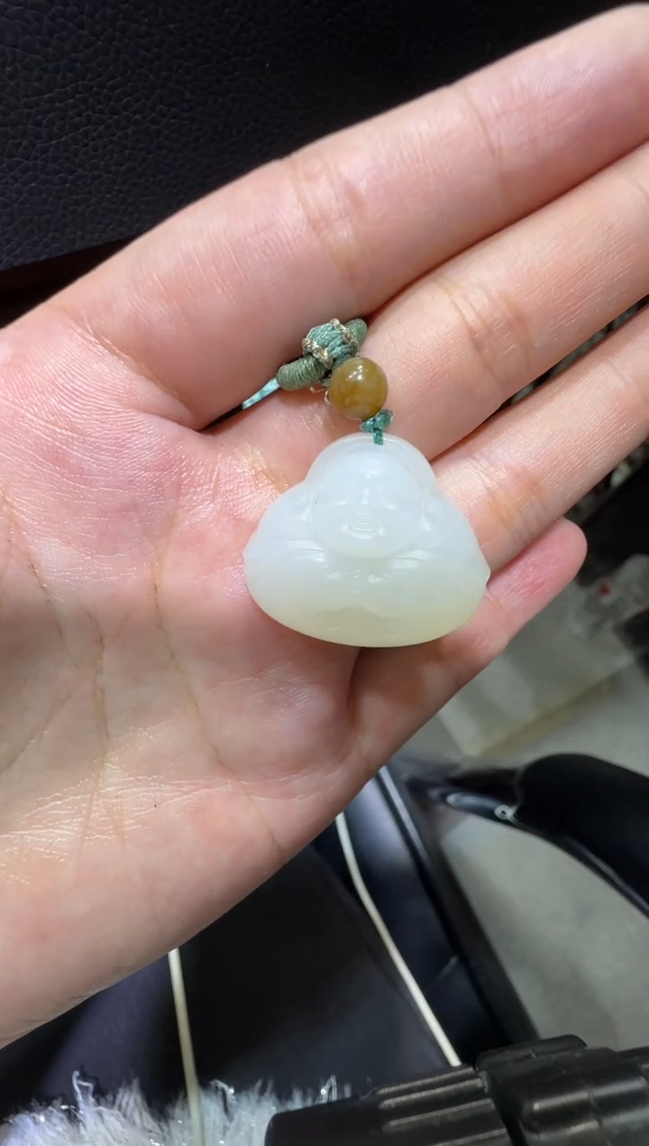 吊坠(赠链)未镶嵌和田玉雪****喵天泰白玉佛公（产地直发）