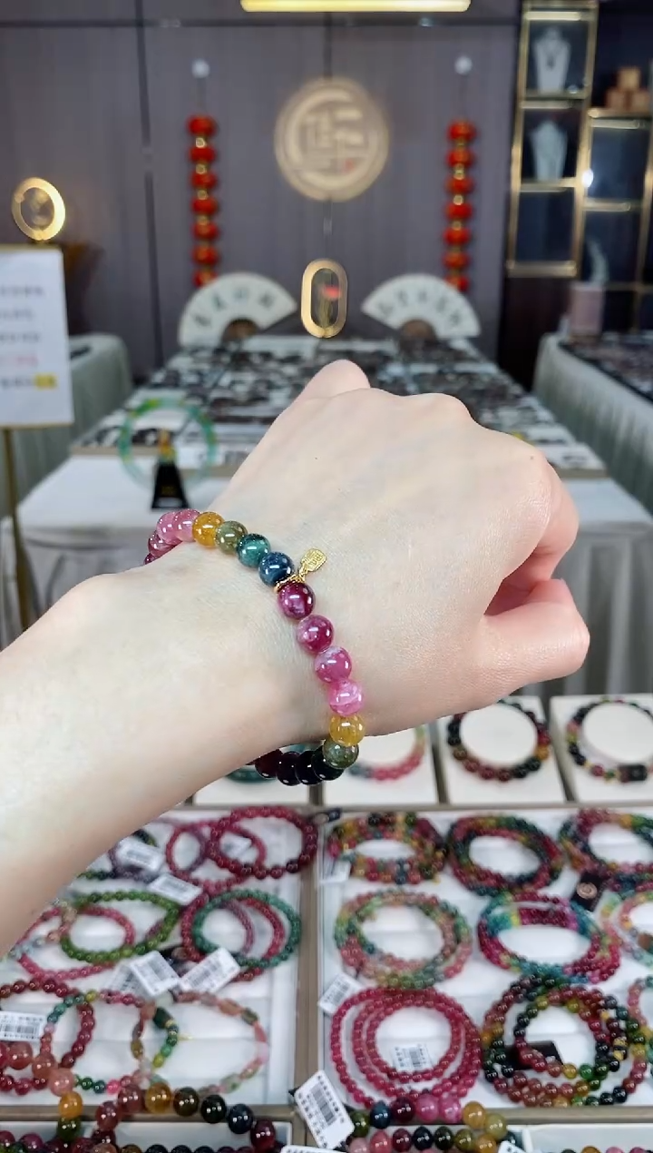 未镶嵌老矿碧玺单圈手串7mm+碧玺多样性发一条hon