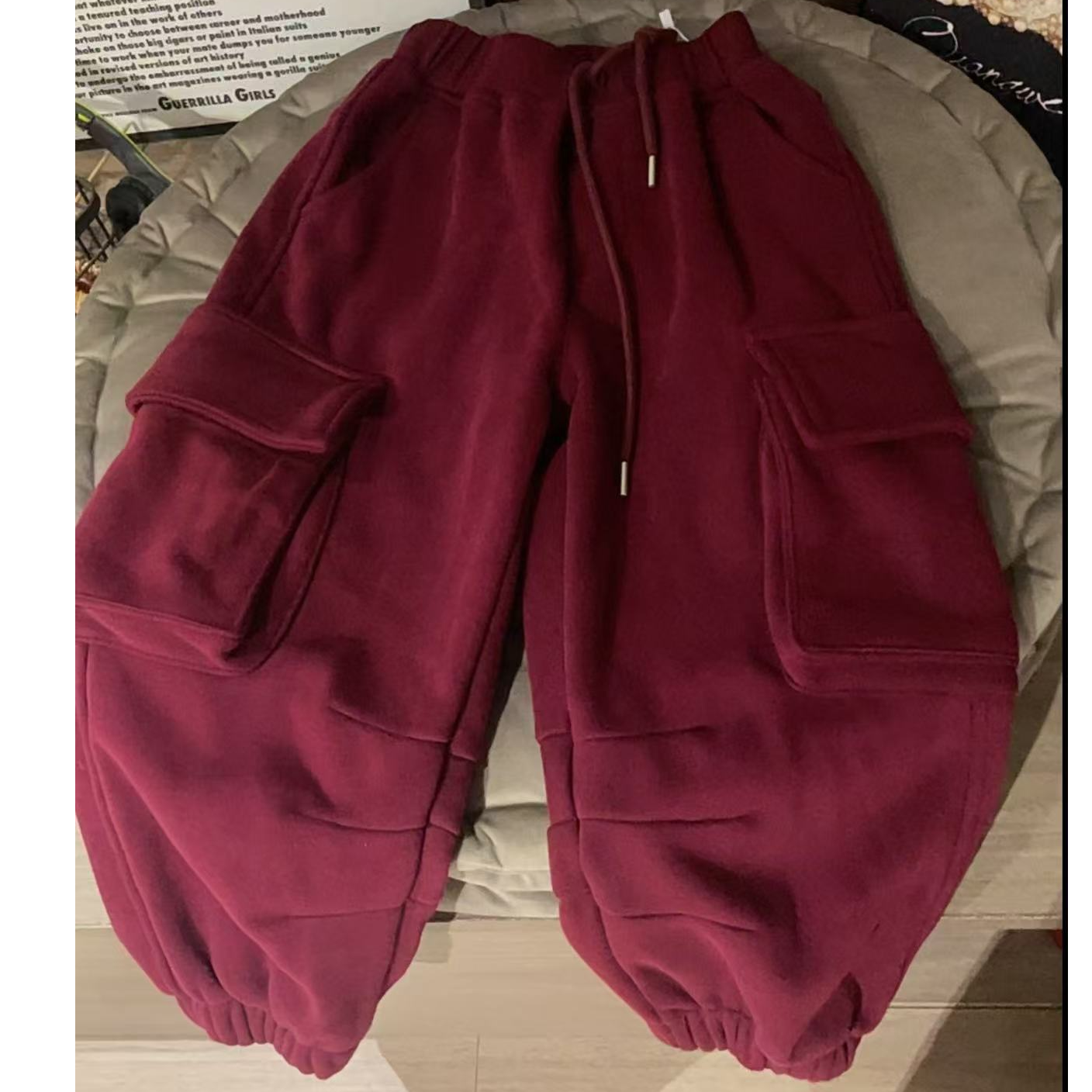 508026 韩版男女童新款时尚儿童洋气百搭秋冬加绒休闲裤