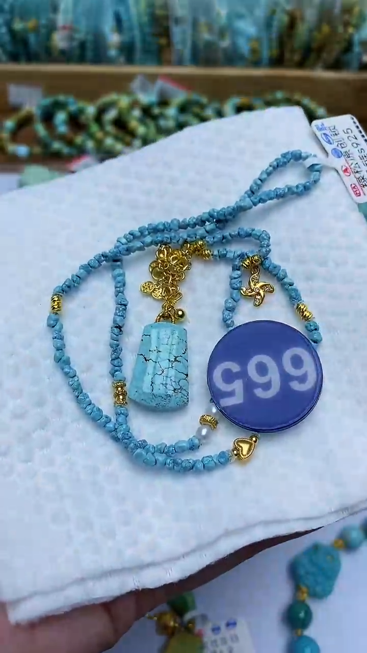 【闪购商品】绿松石项链银S925镶嵌665