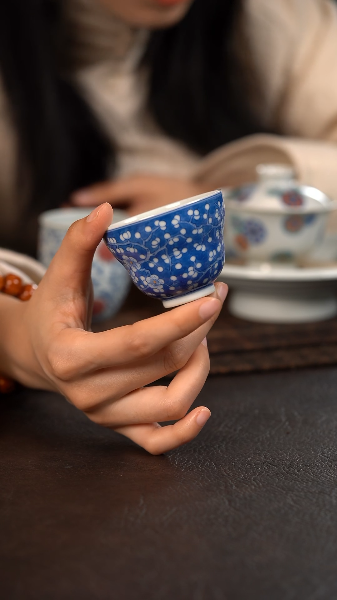 【闪购商品】杯聚澜堂蓝地冰梅葫芦杯