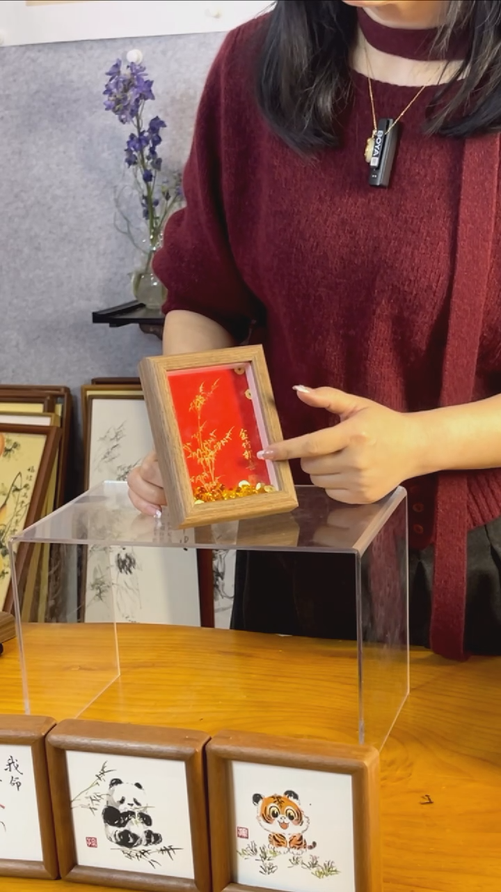 【闪购商品】书法【金竹报喜】11*15金竹