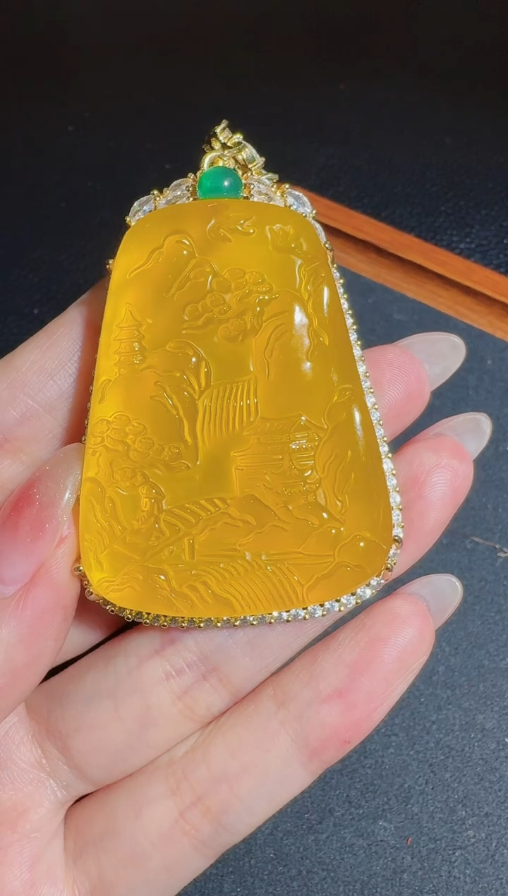 【闪购商品】玛瑙/玉髓吊坠合金发一件