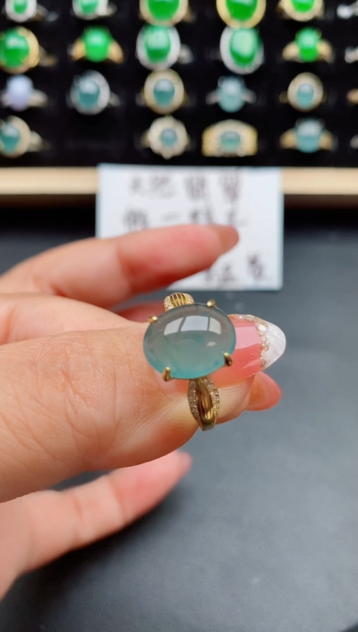 【闪购商品】翡翠戒指银S925镶嵌21212