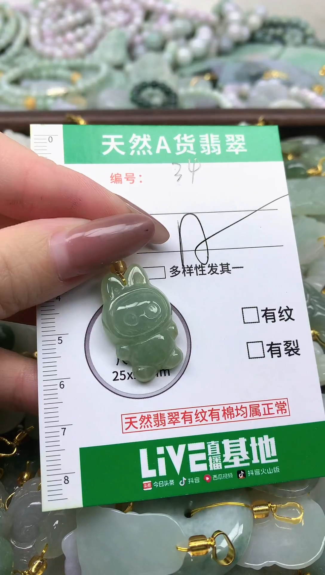 颈饰未镶嵌翡翠纯天然缅甸A货翡翠-34