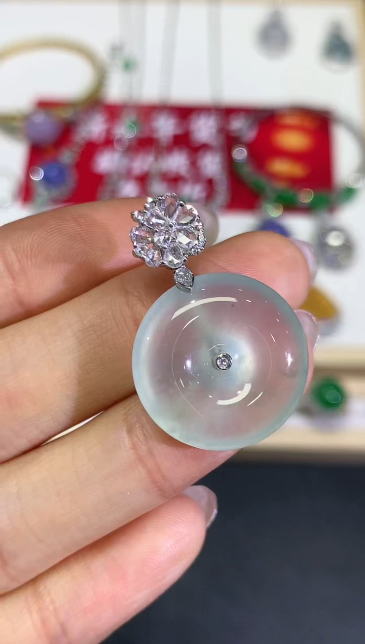 【闪购商品】定制翡翠18K金镶嵌团购31