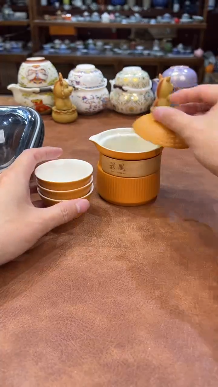 真的很便宜会开片的旅行茶具