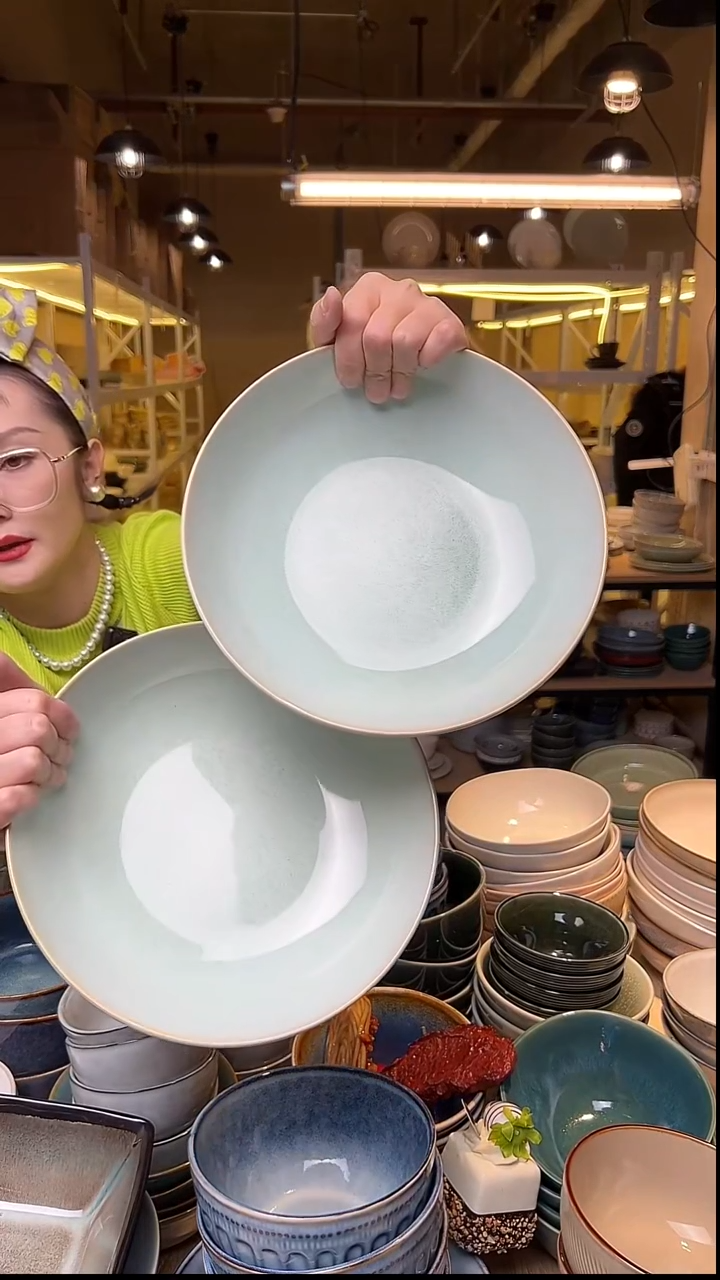 瓷199外贸尾货窑变釉下彩默认瑕疵