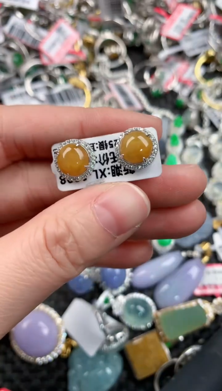 银S925镶嵌戒指翡翠444    6