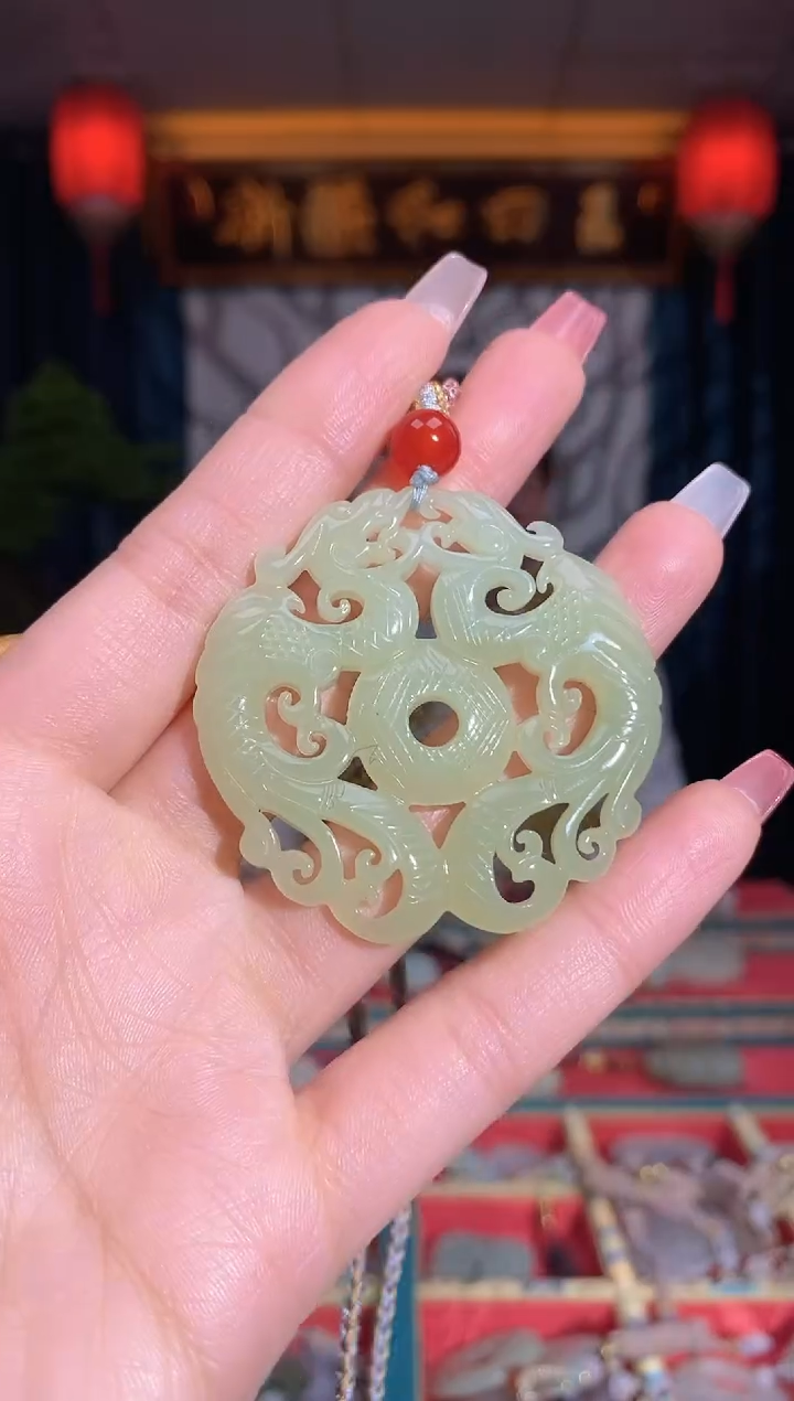 【闪购商品】和田玉挂件未镶嵌龙凤