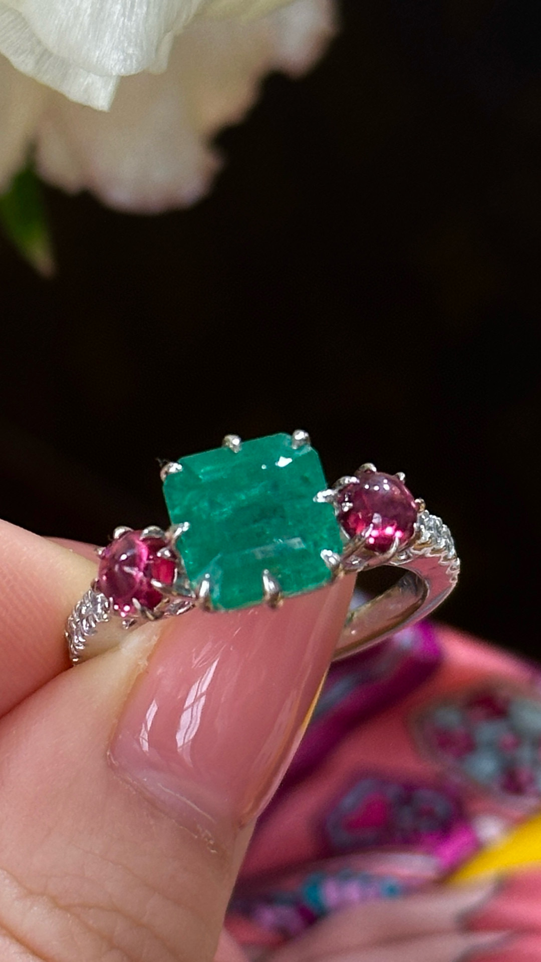 【暹罗珠宝】天然祖母绿戒指 66365