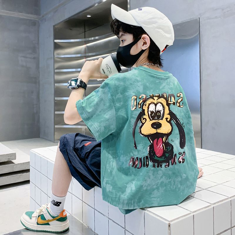 【100%纯棉】儿童T恤短袖外贸品质2025夏款半袖中大男童夏季上衣潮T