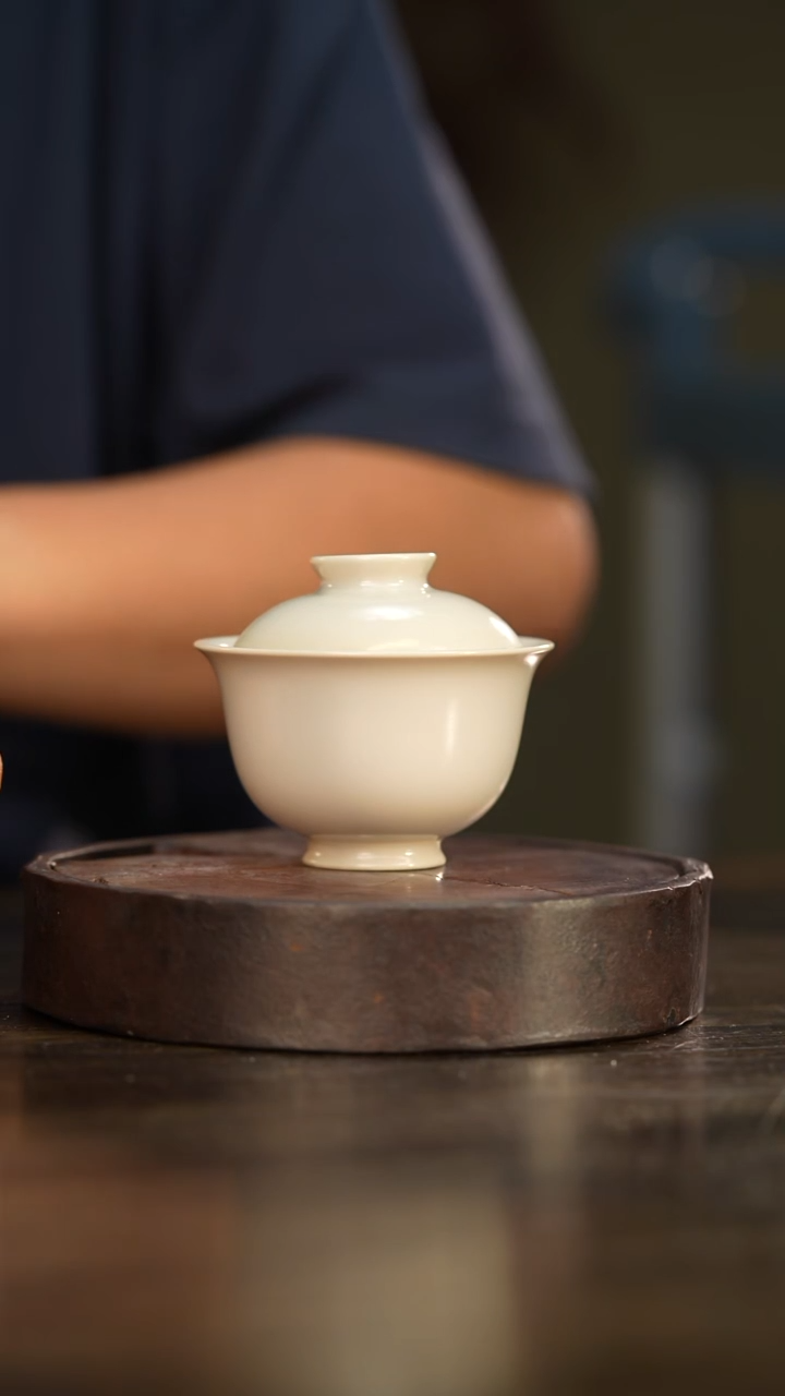 120柴房陶瓷柴烧盖碗