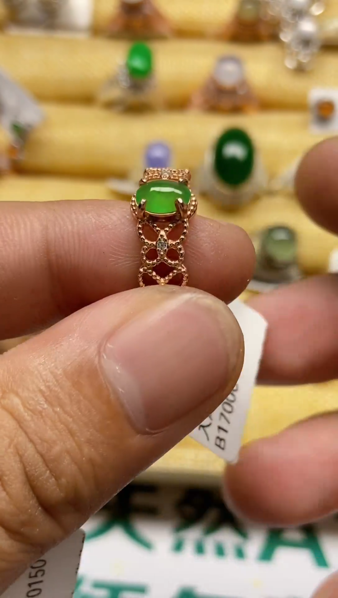 【闪购商品】翡翠戒指银S925镶嵌0000