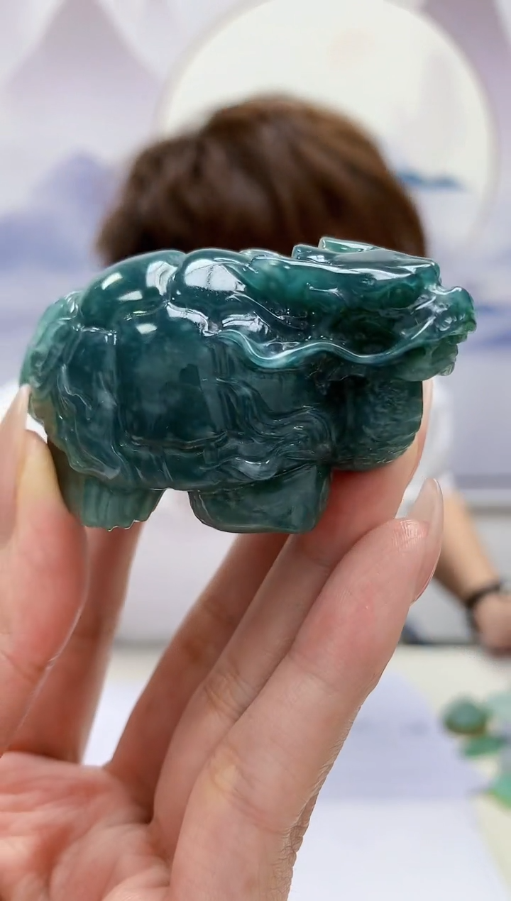 【闪购商品】定制翡翠未镶嵌4868MM-毛货挂件147