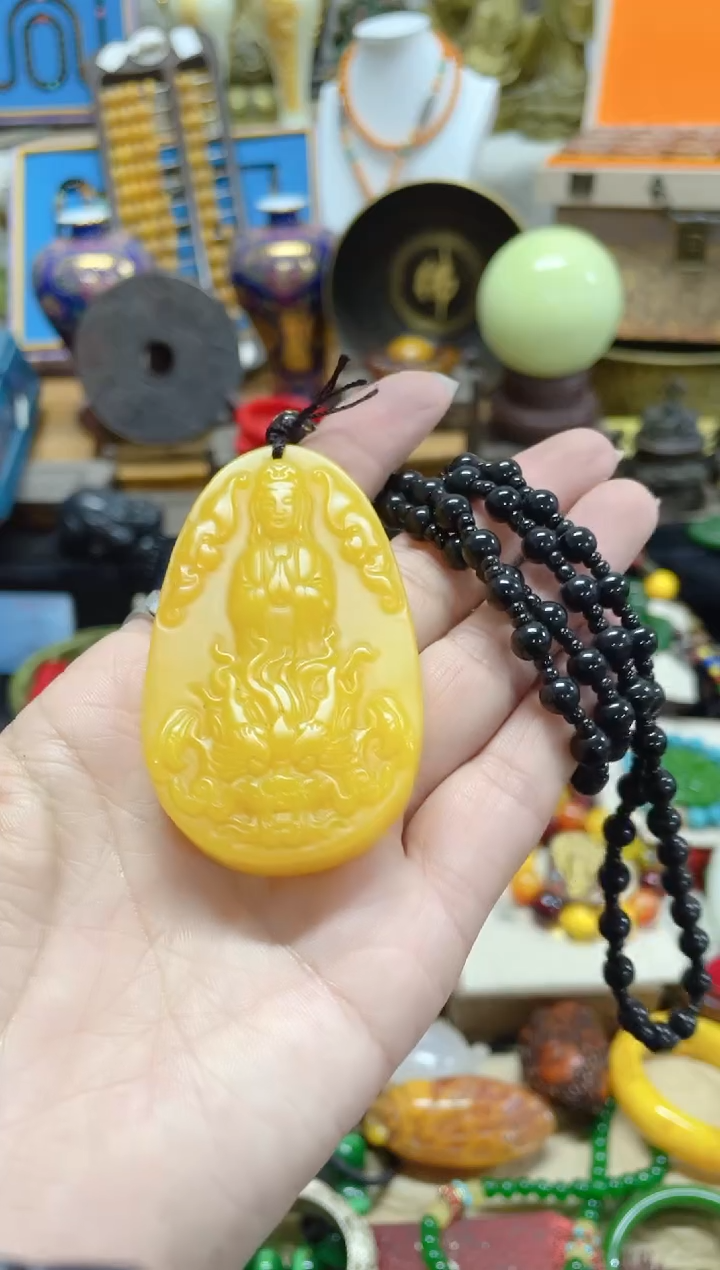 【闪购商品】和田玉（黄玉）颈饰未镶嵌主播推荐主播推荐
