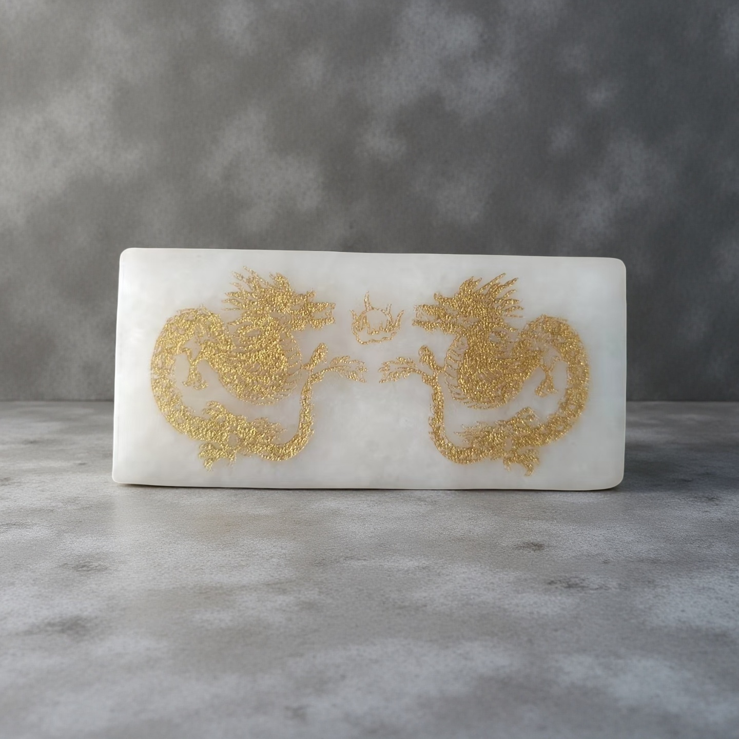 （抖音质检发货出具证书保证正品）天然和田玉白玉双龙戏珠300克