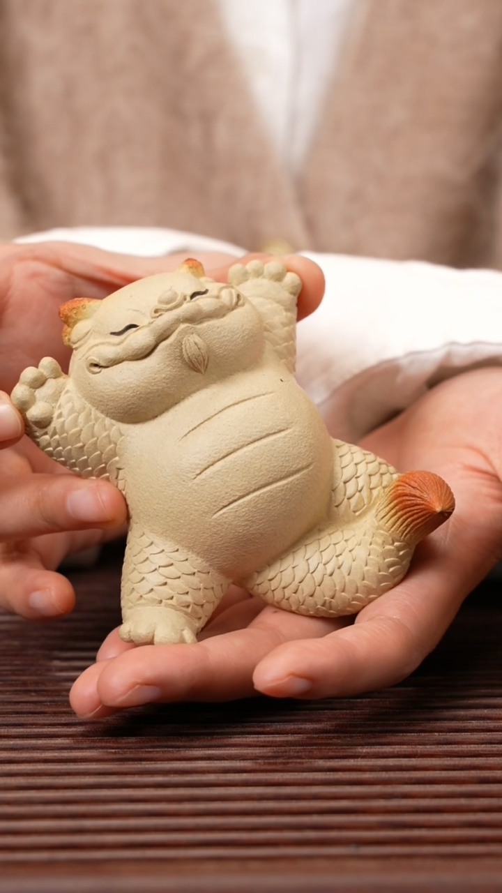 【闪购商品】紫砂茶宠躺平小龙