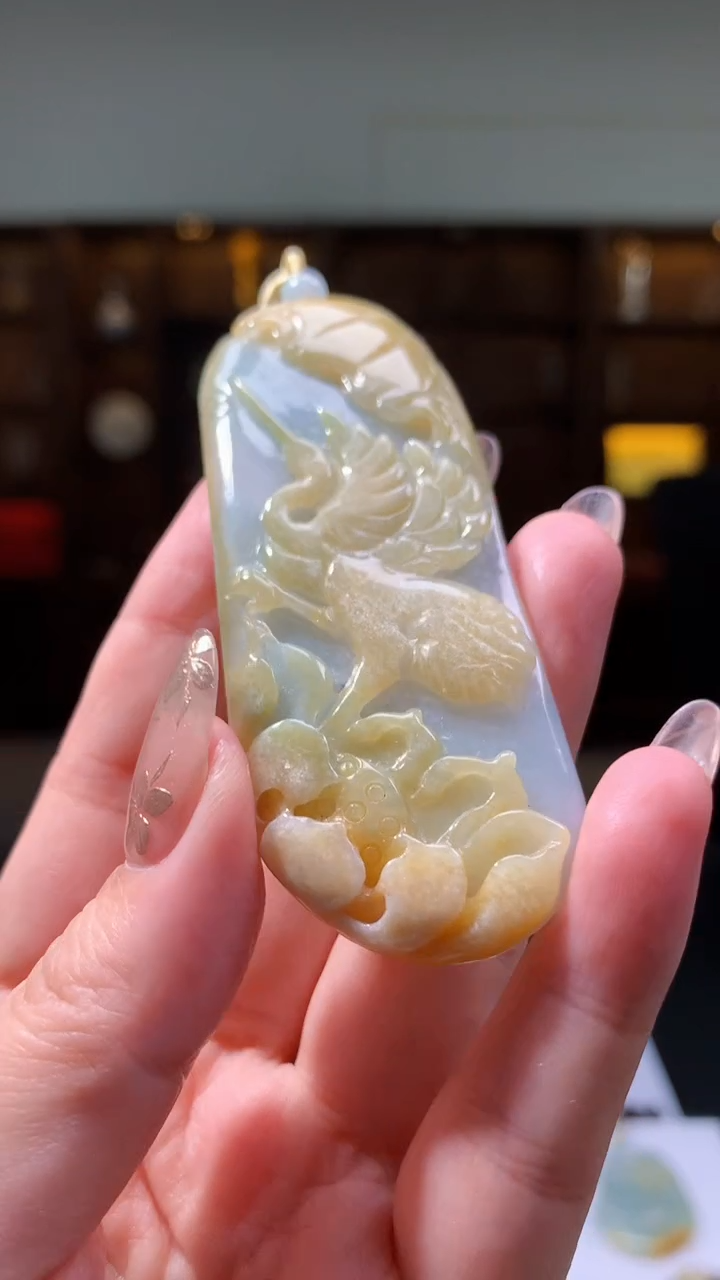 【闪购商品】定制翡翠未镶嵌8035yx-毛货挂件66