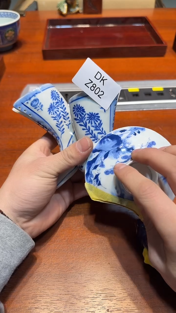 瓷片蓝***w哈哈哈哈一对802