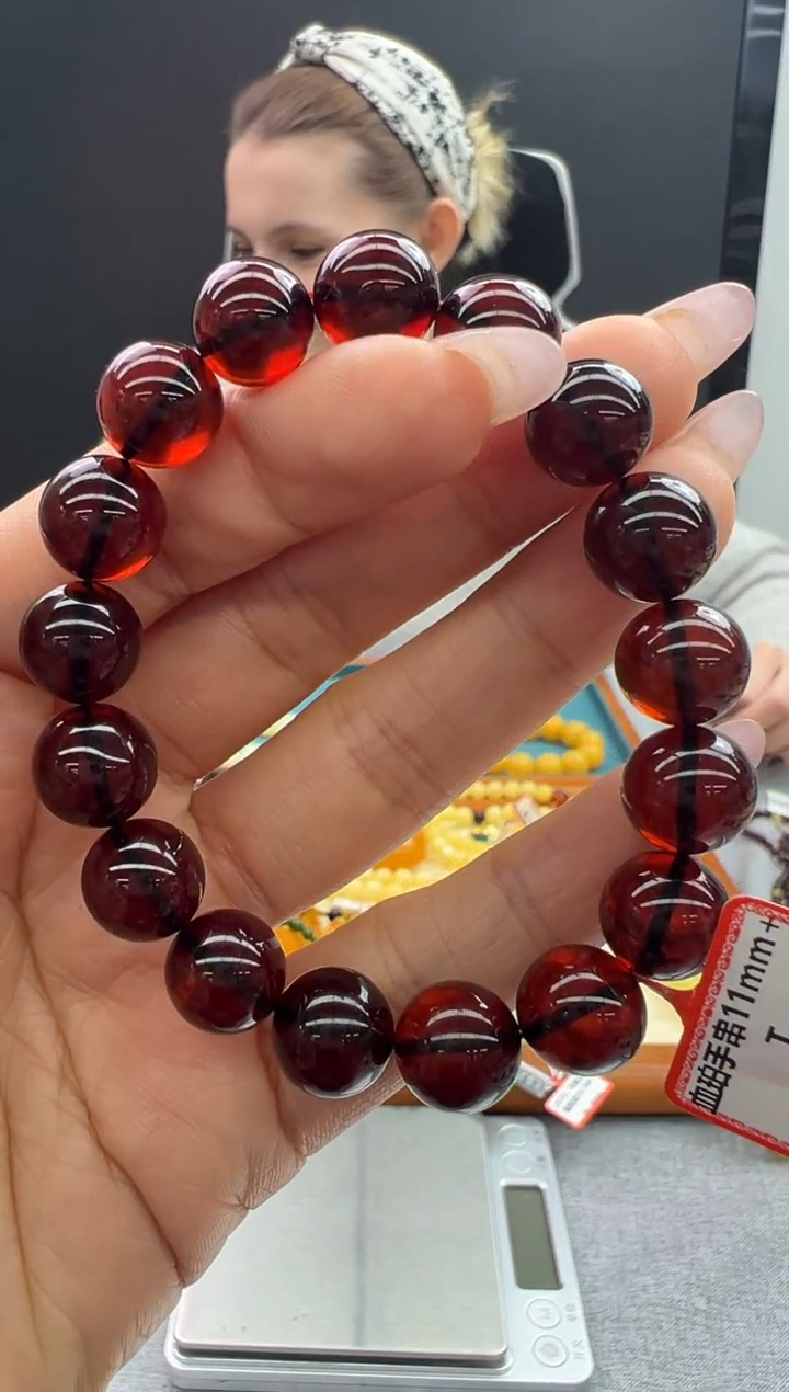 【闪购商品】琥珀手链未镶嵌166秒拍号