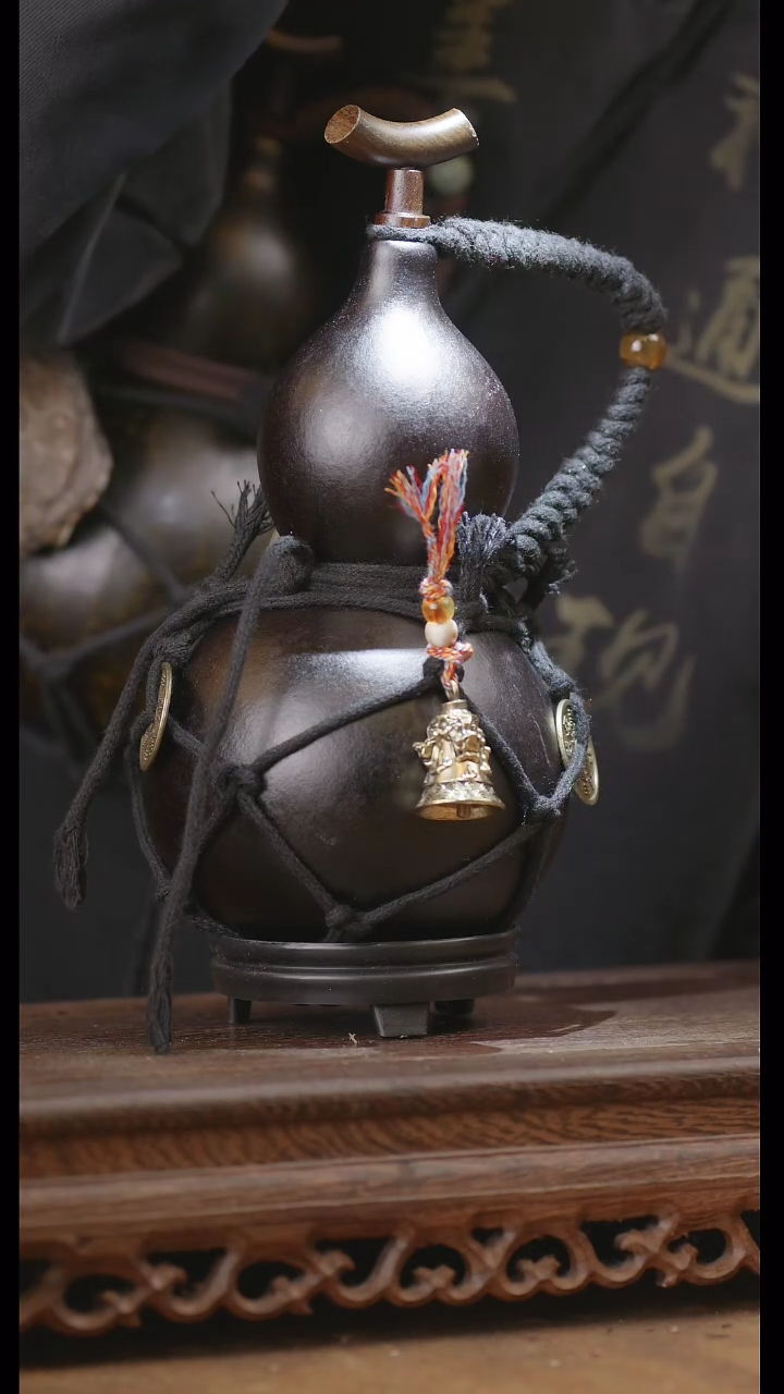 【闪购商品】261号精品天然大漆工艺防渗内胆酒葫芦~