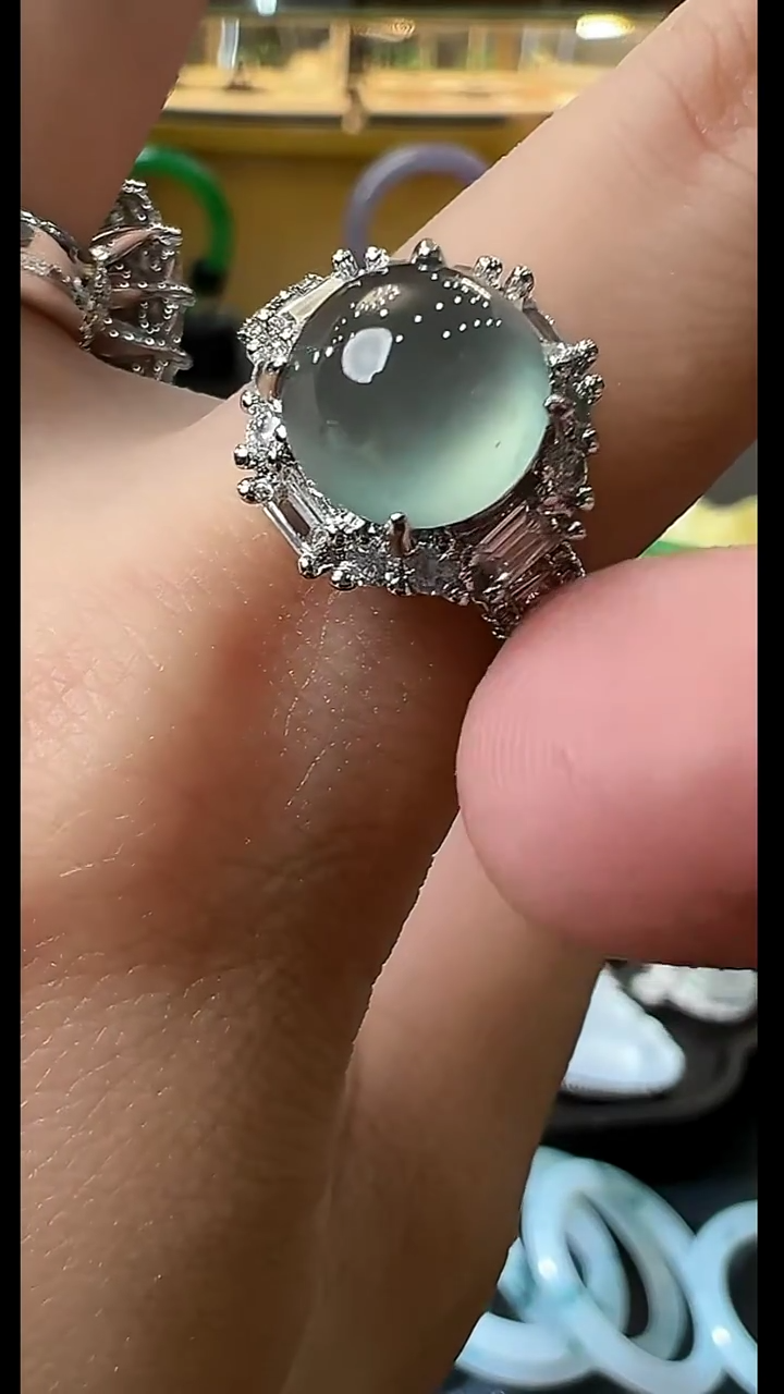 合金戒指翡翠天然A货翡翠AQ028多样性发一