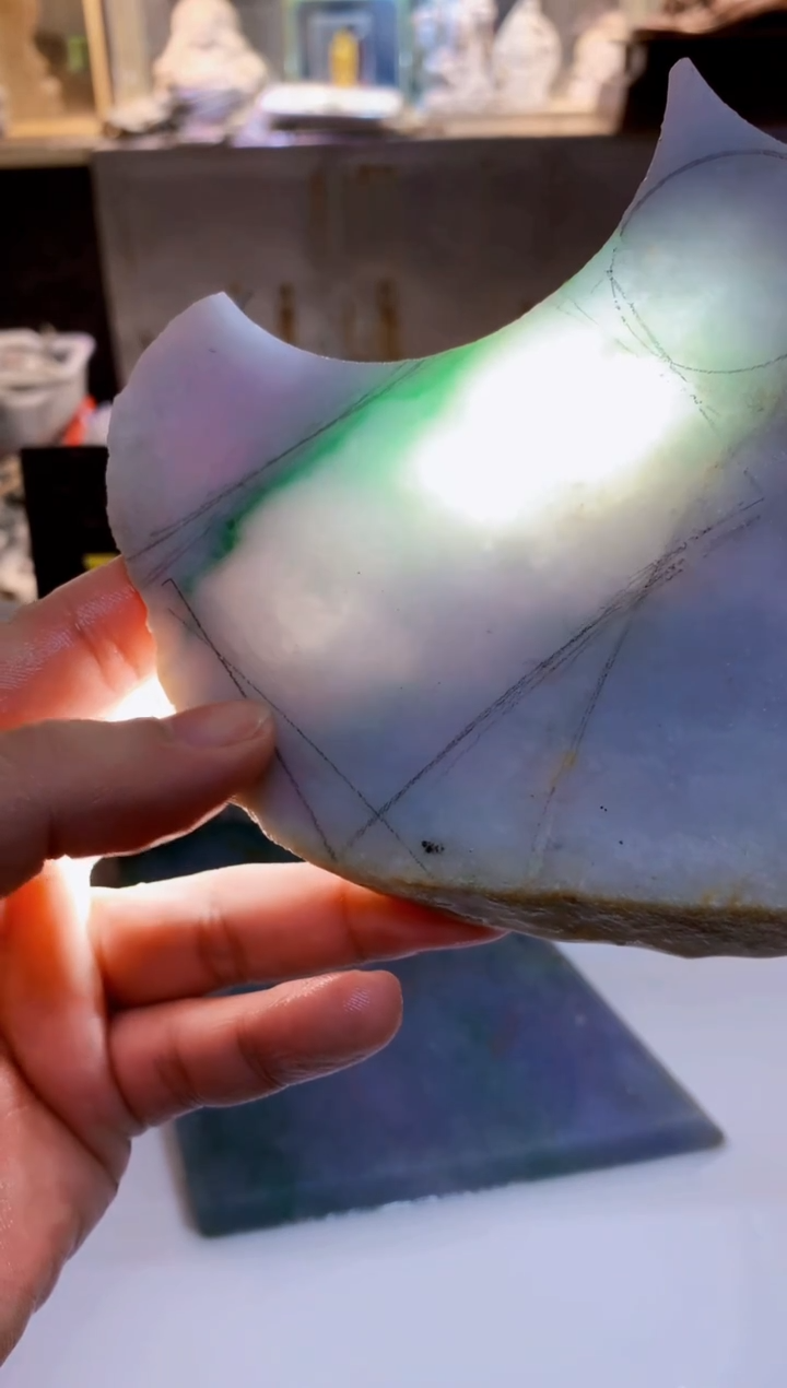 未镶嵌挂件翡翠0朗0翡翠珠宝385