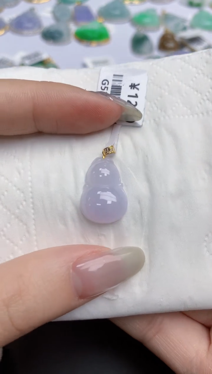 【闪购商品】翡翠颈饰18K金镶嵌天然缅甸翡翠A货