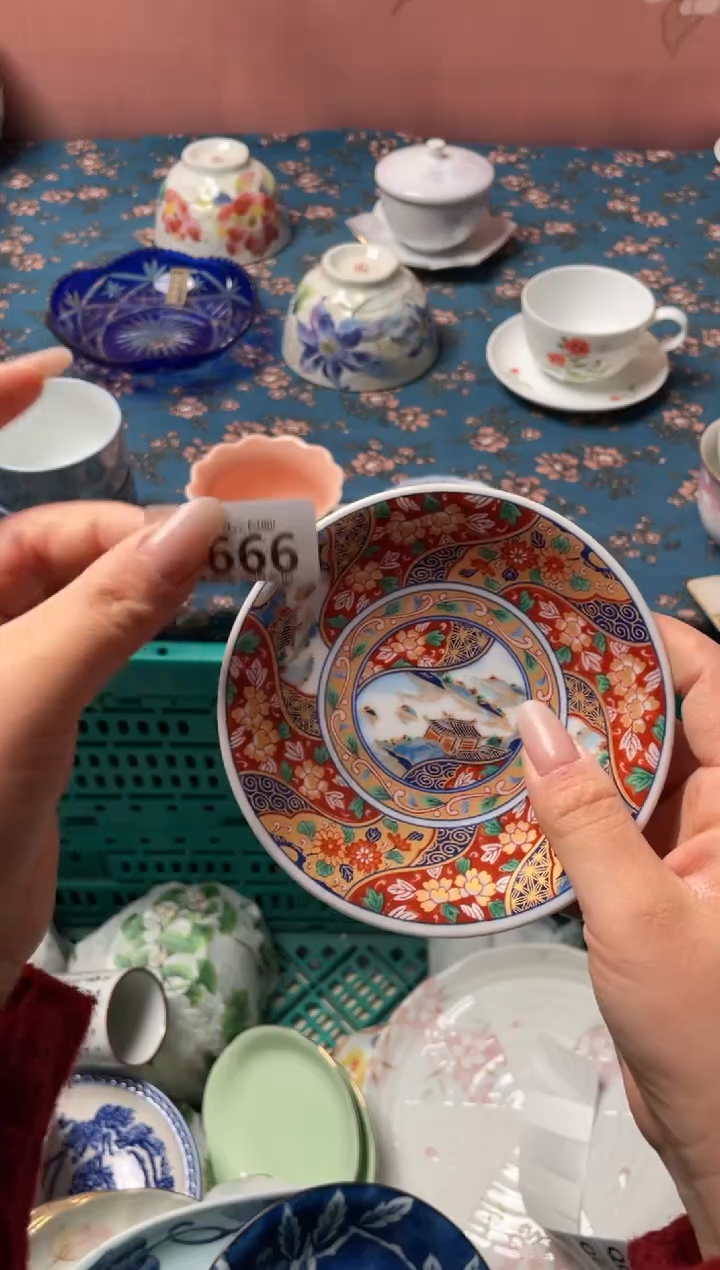 瓷片花**昙瓷器瓷器Q666