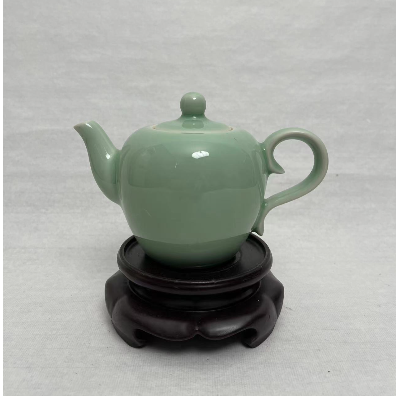 青瓷  梅青 如意小壶