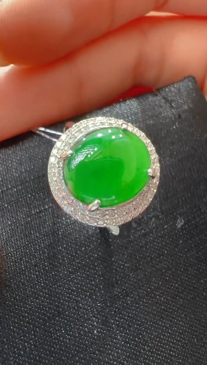 【闪购商品】翡翠戒指银S925镶嵌          