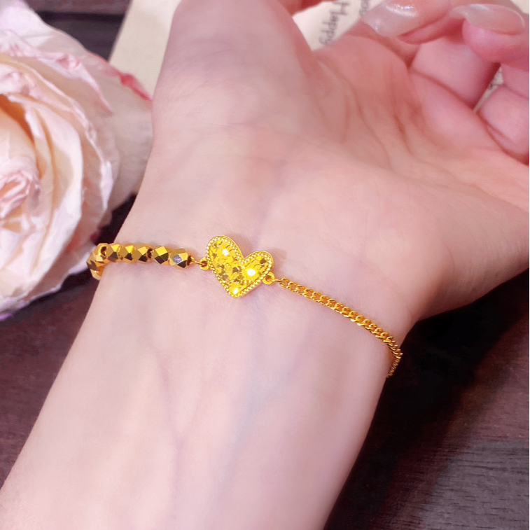 福韵天玺 铜合金手链 《韵系列》碎冰冰爱心手链首饰女款饰品时尚